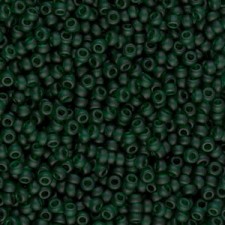 Miyuki rocailles Perlen 11/0 - Matted transparent dark emerald 11-156F